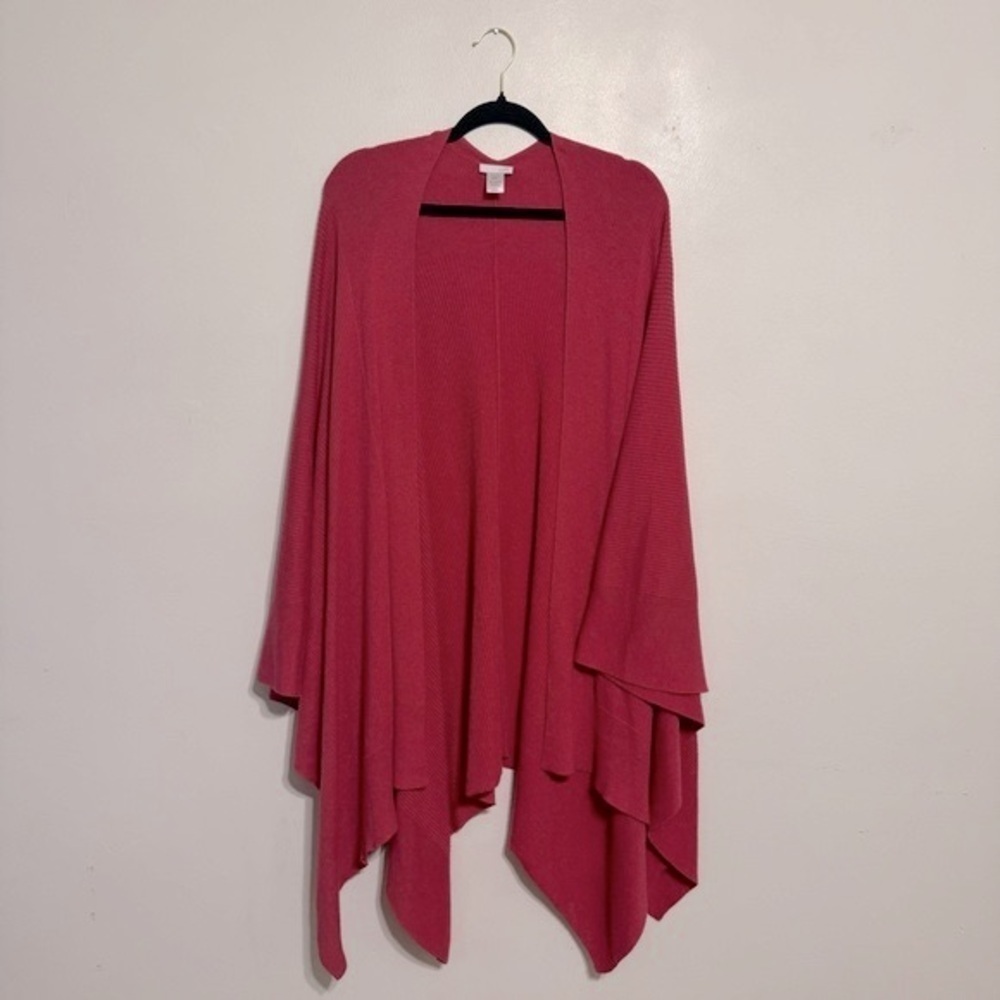 J. Jill Raspberry Pink Red Blanket Wrap Scarf- One Size